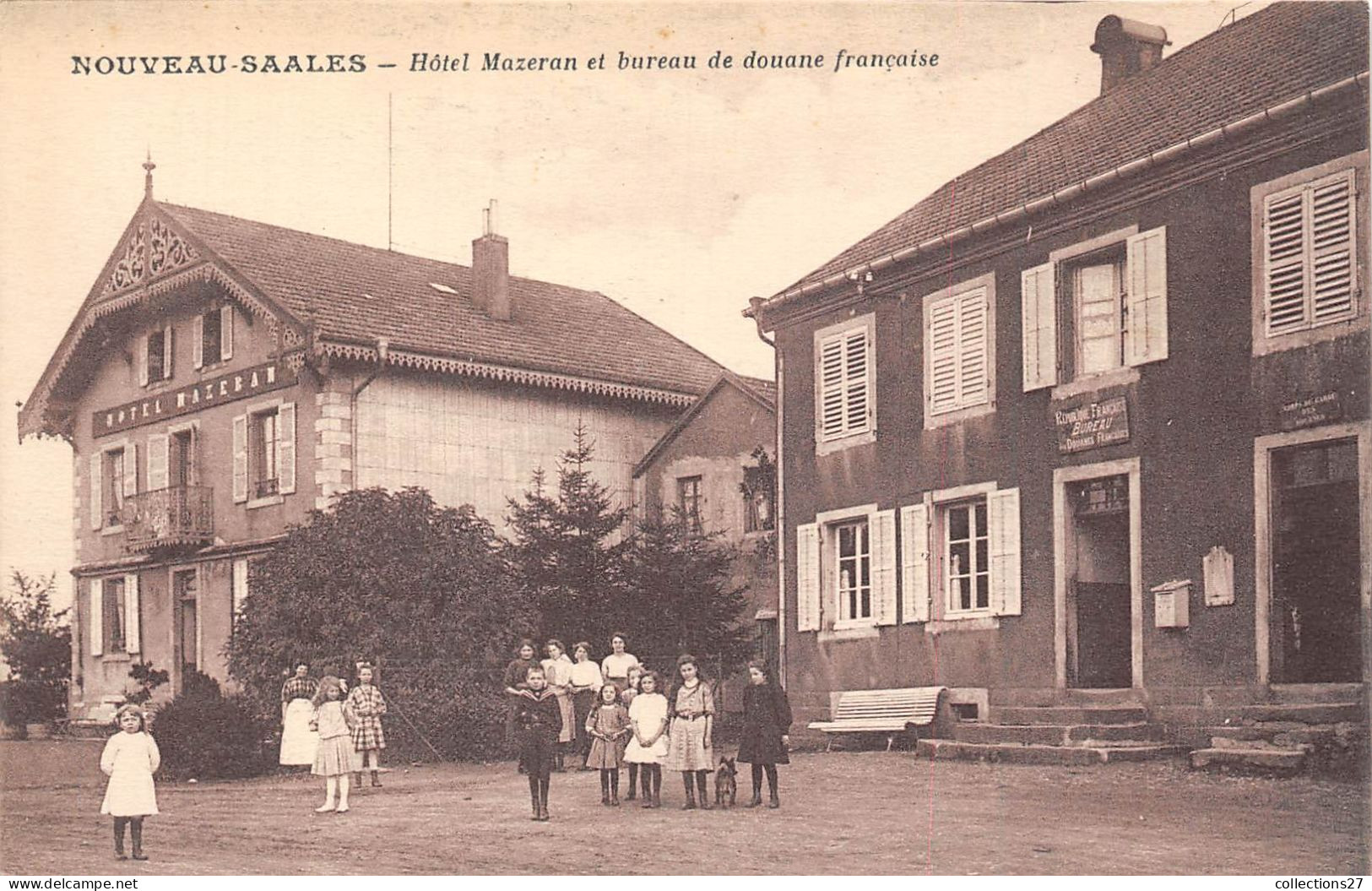 67-NOUVEAU-SAALES- HÔTEL MAZERAN ET BUREAU DE DOUANE FRANCAISE - Autres & Non Classés