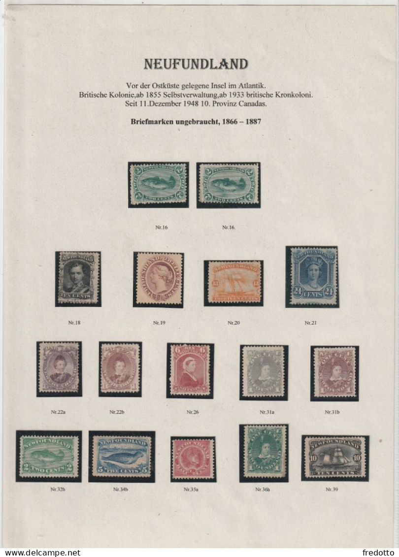 Neufundland - Briefmarken Ungebraucht 1866-1887 - 1857-1861