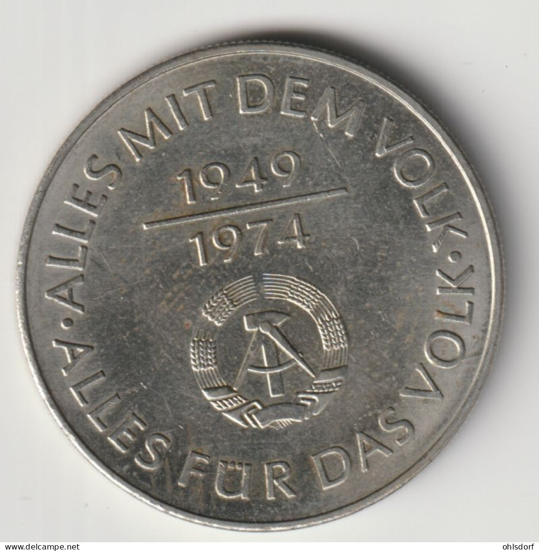 DDR 1974: 10 Mark, 25 Jahre, KM 50 - 10 Mark