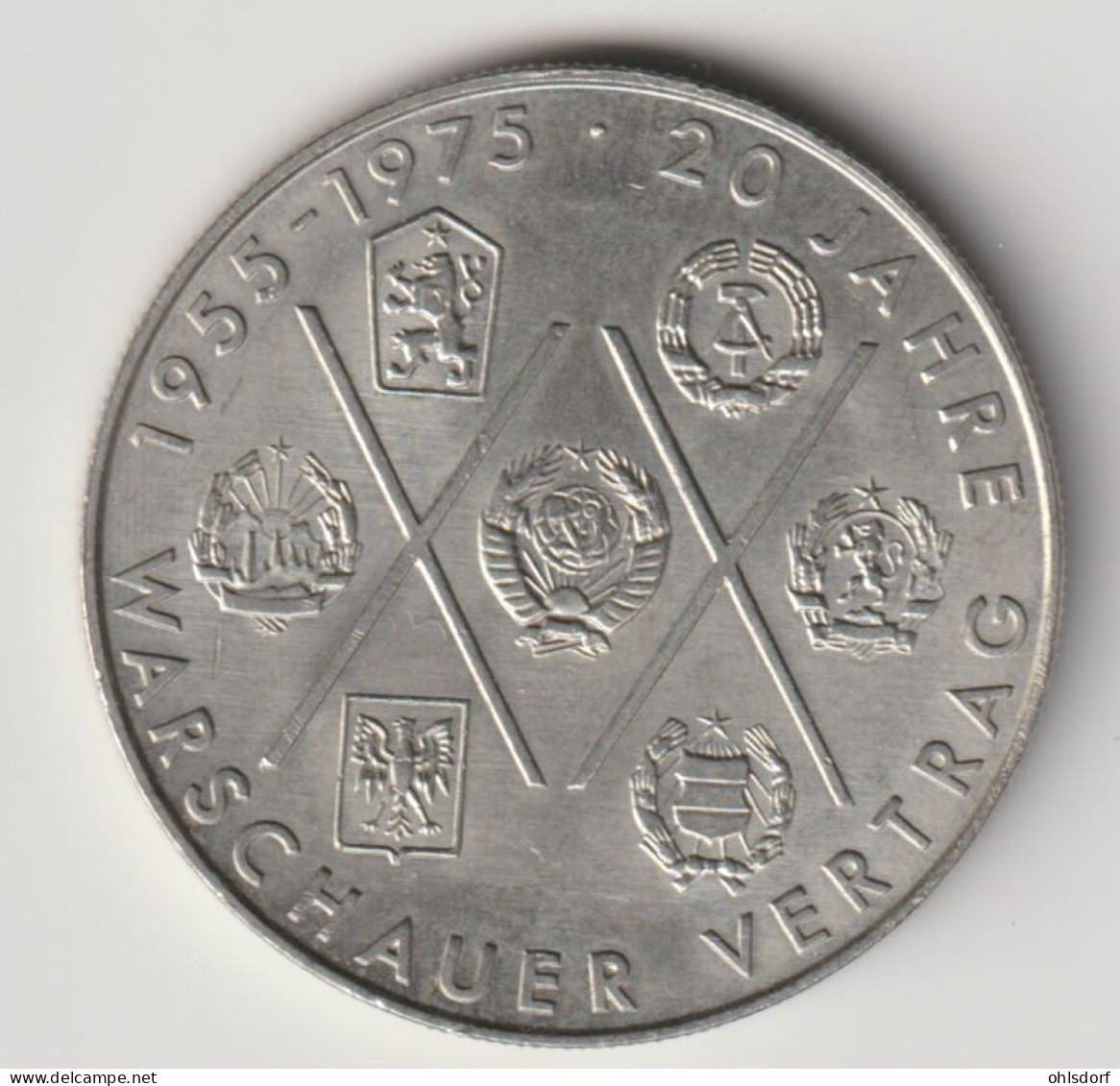 DDR 1975: 10 Mark, Warschauer Vertrag, KM 58 - 10 Marcos