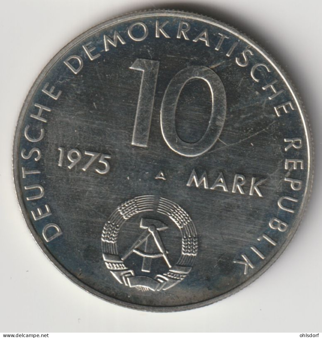 DDR 1975: 10 Mark, Warschauer Vertrag, KM 58 - 10 Marcos