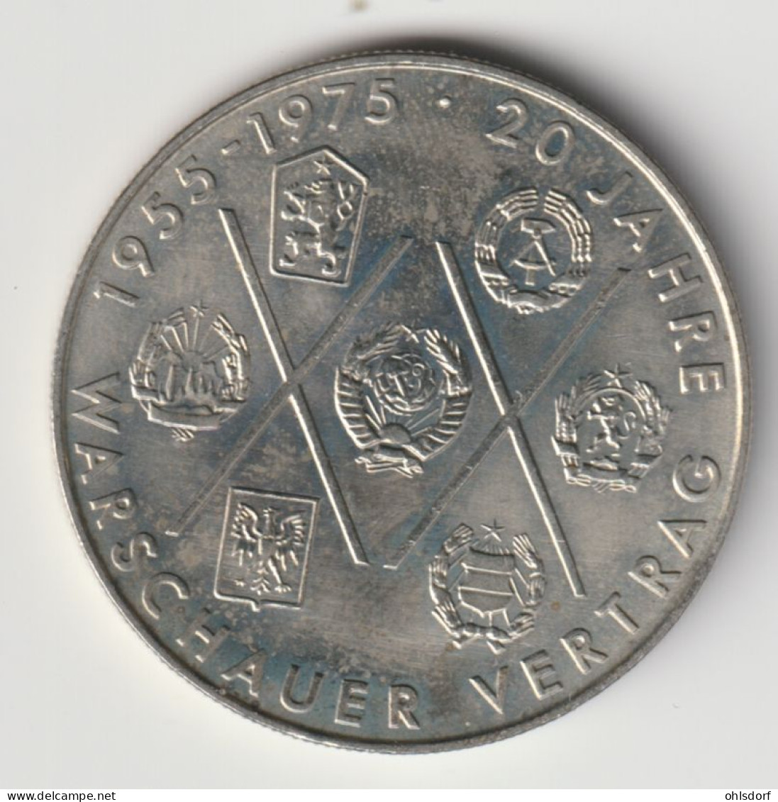 DDR 1975: 10 Mark, Warschauer Vertrag, KM 58 - 10 Mark