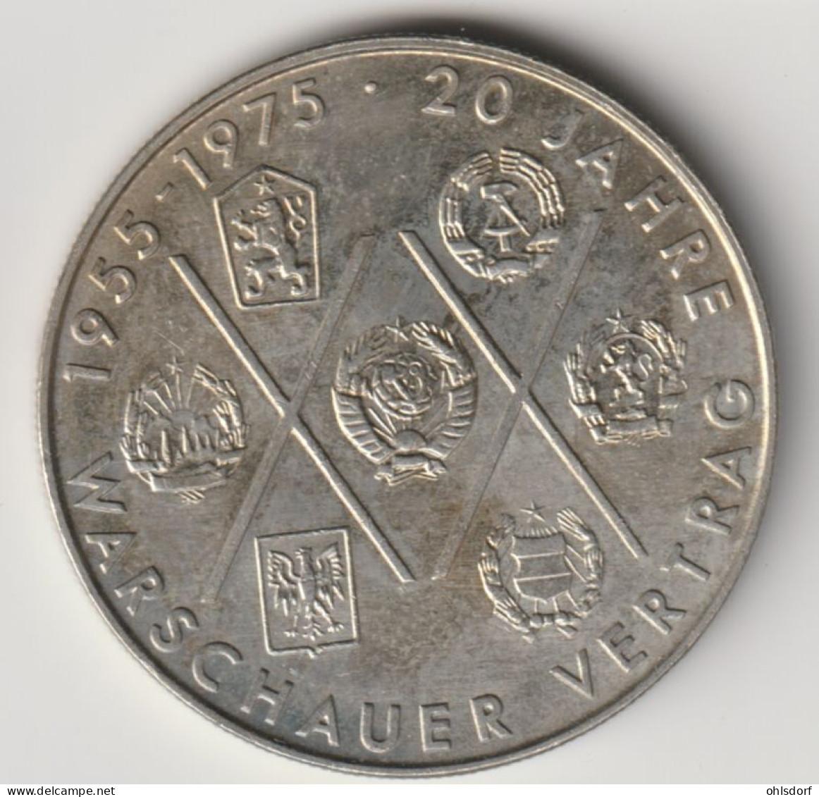 DDR 1975: 10 Mark, Warschauer Vertrag, KM 58 - 10 Marcos