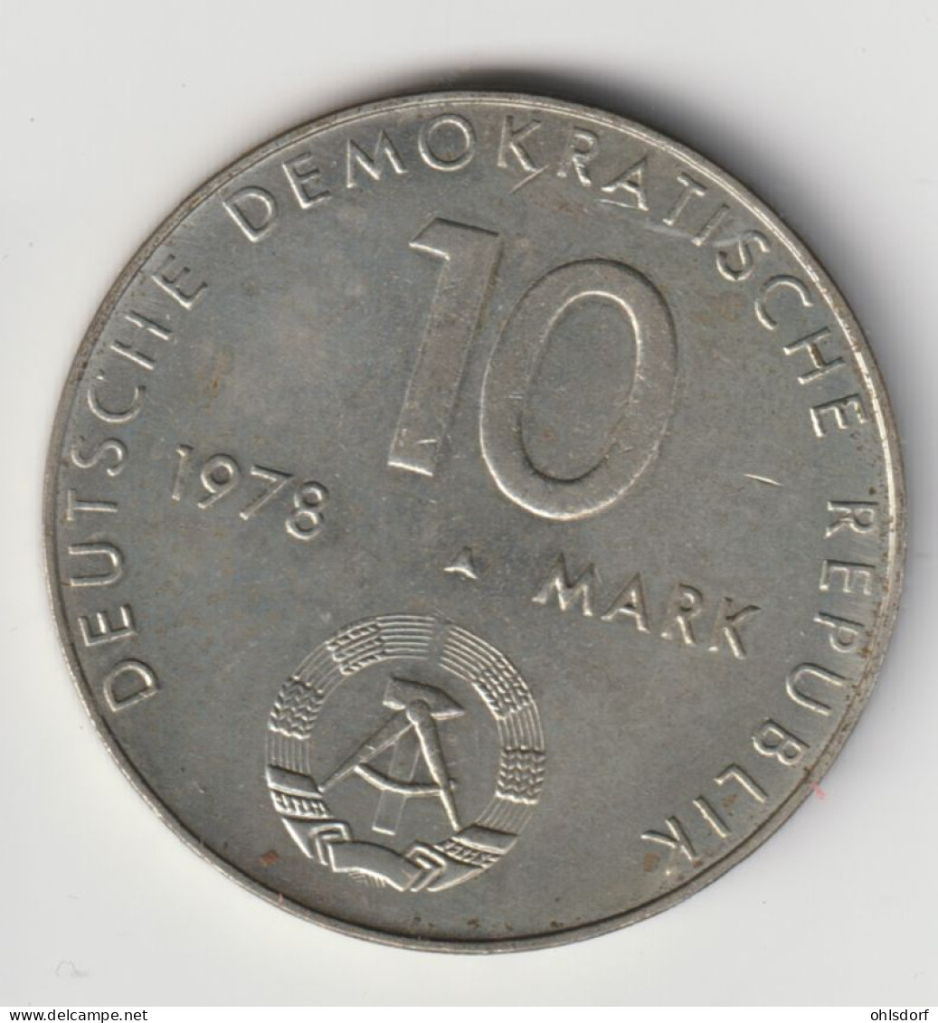 DDR 1978: 10 Mark, Weltraum, KM 70 - 10 Marcos