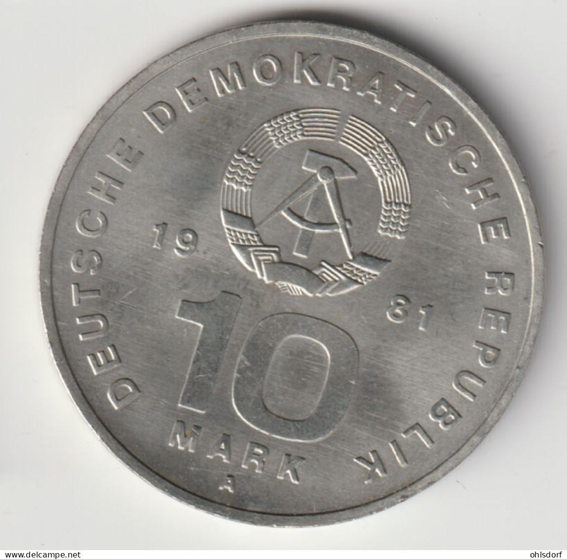 DDR 1981: 10 Mark, NVA, KM 80 - 10 Mark