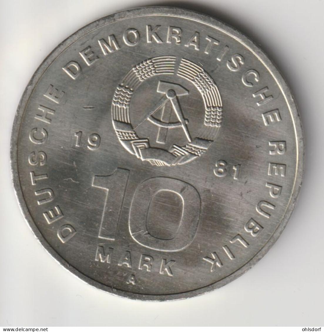 DDR 1981: 10 Mark, NVA, KM 80 - 10 Mark