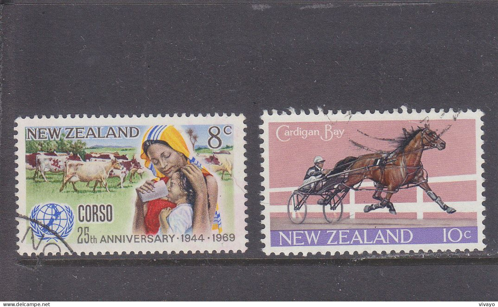 NEW ZEALAND - O / FINE CANCELLED - 1969/1970 - CORSO , CARDIGAN BAY , RACING - Yv. 498, 500 - Mi. 515, 516 - Oblitérés