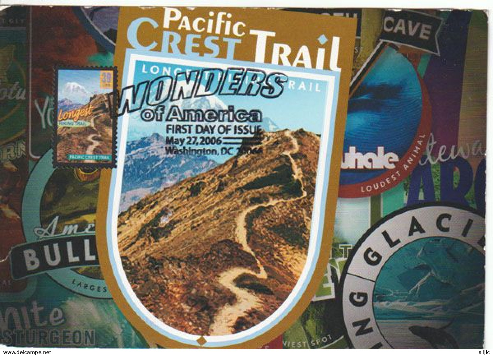 USA.Pacific Crest Trail.Sentier De Grande Randonnée 4240 Km(frontière Mexicaine à La Frontière Canadienne) 2 Photos - Maximum Cards
