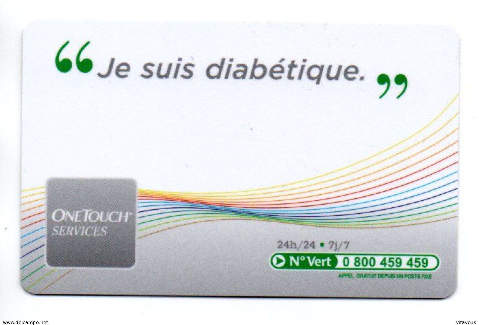 Carte Nominative Diabétique France Card  (salon 439) - Autres & Non Classés