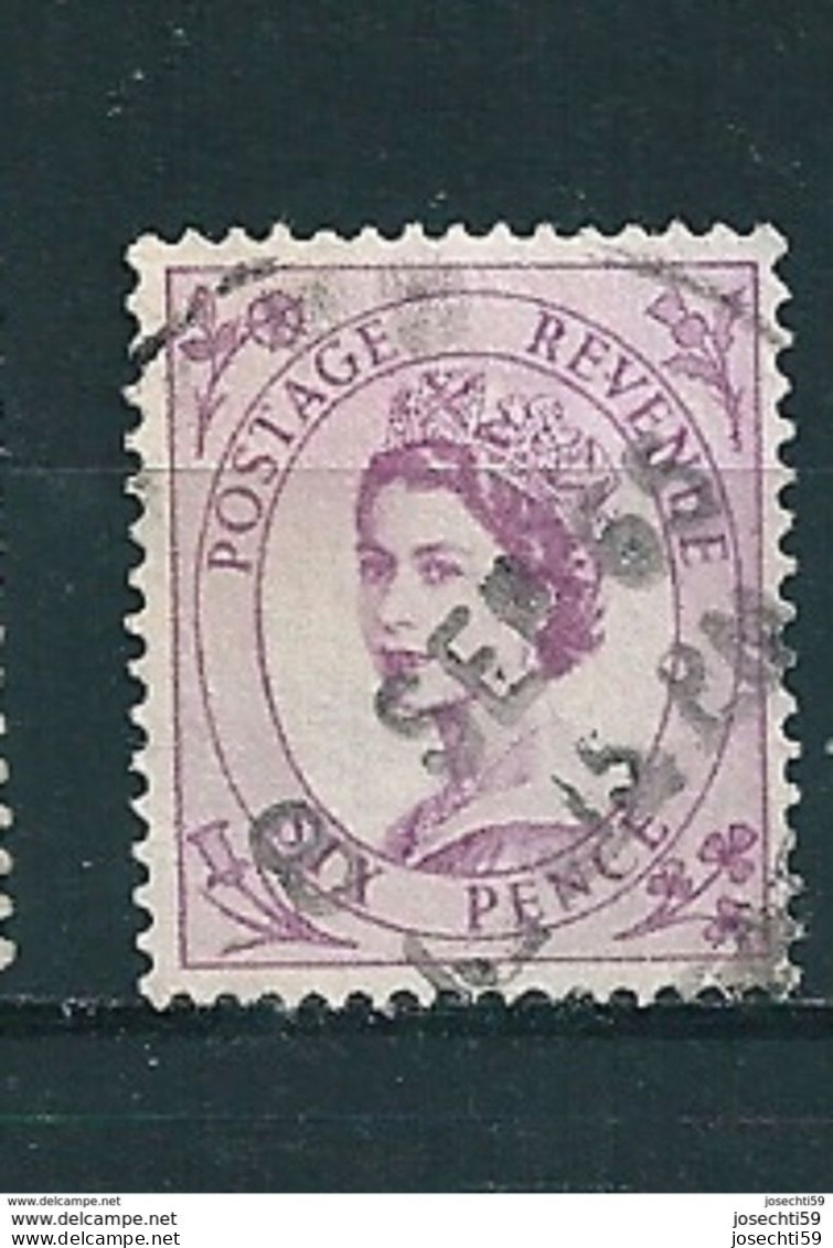 N° 335 Eliszabeth II- Filigrane O Great Britain Queen Elizabeth II   Timbre Royaume Uni GRANDE BRETAGNE 1952 GB Postage - Usati