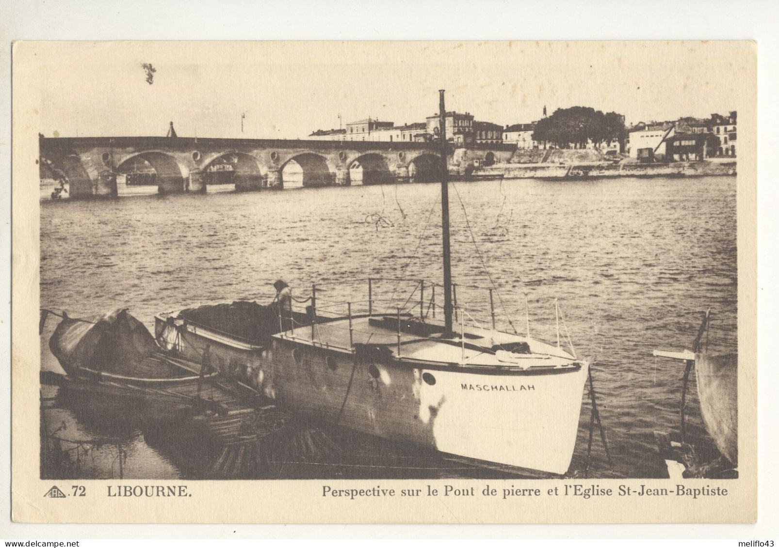 33/ CPA - Libourne - Perspective Sur Le Pont De Pierre - Libourne