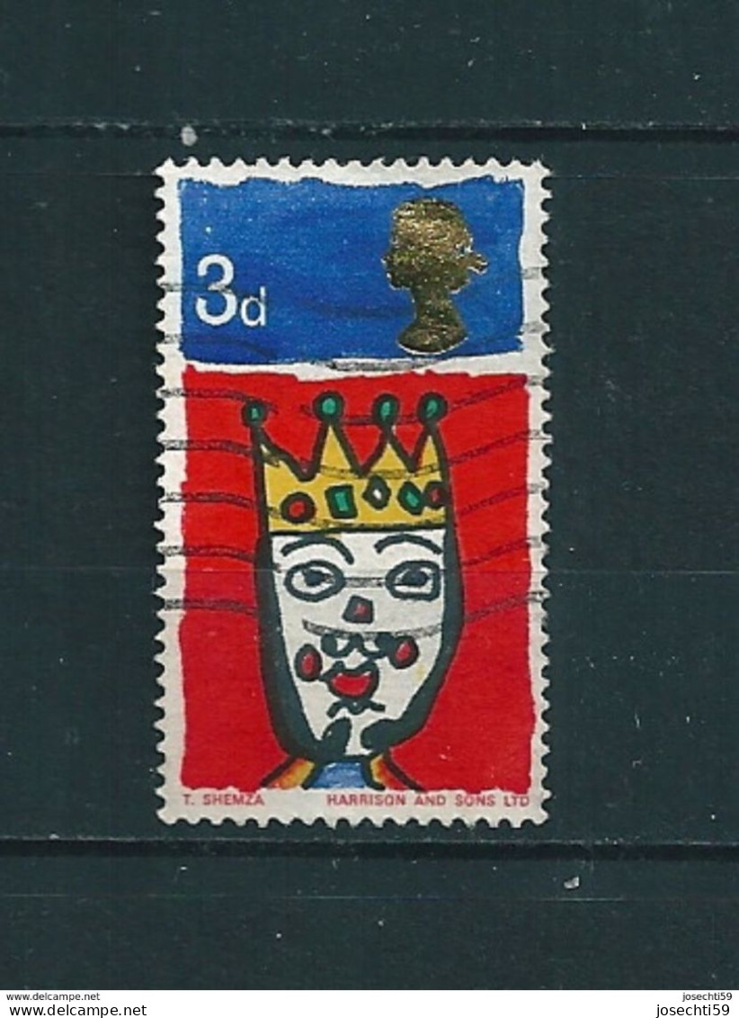 N° 461 Noël : Roi Mage Timbre GB Royaume-Uni (1966) Oblitéré Grande Bretagne - Usati