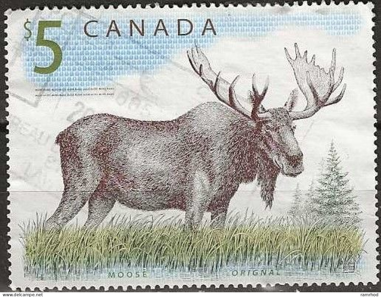 CANADA 1997 Fauna - $5 - Moose FU - Oblitérés