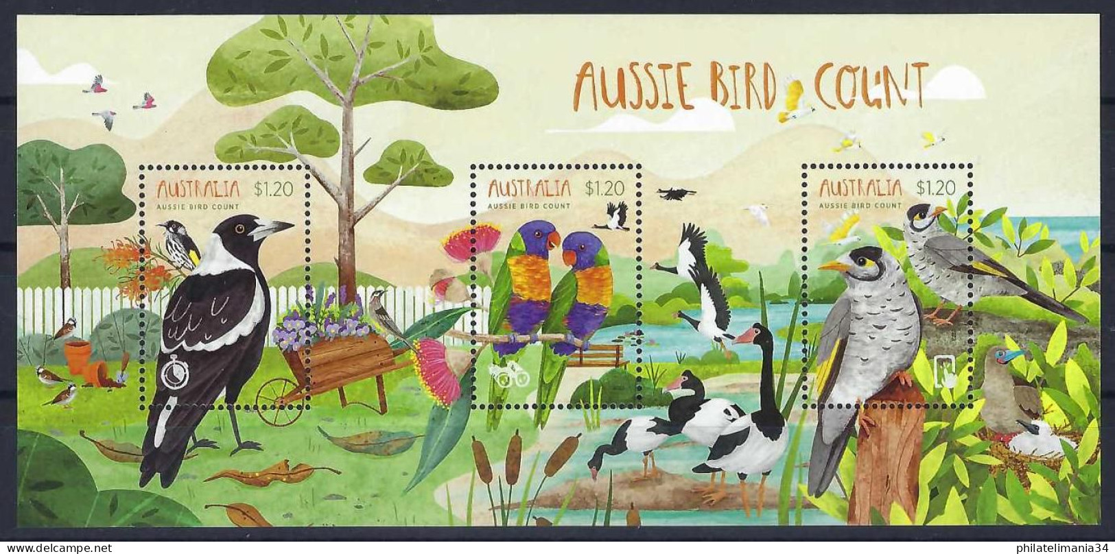 Australie 2023 - Bloc AUSSIE Oiseaux - Hojas Bloque