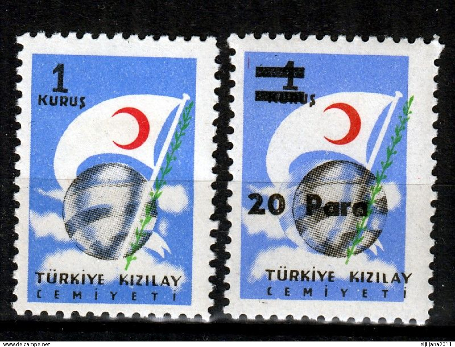 Action !! SALE !! 50 % OFF !! ⁕ Turkey 1951 - 1957 ⁕ Red Crescent / Charity Stamps ⁕ 4v MNH/MH - See Scan - Liefdadigheid Zegels