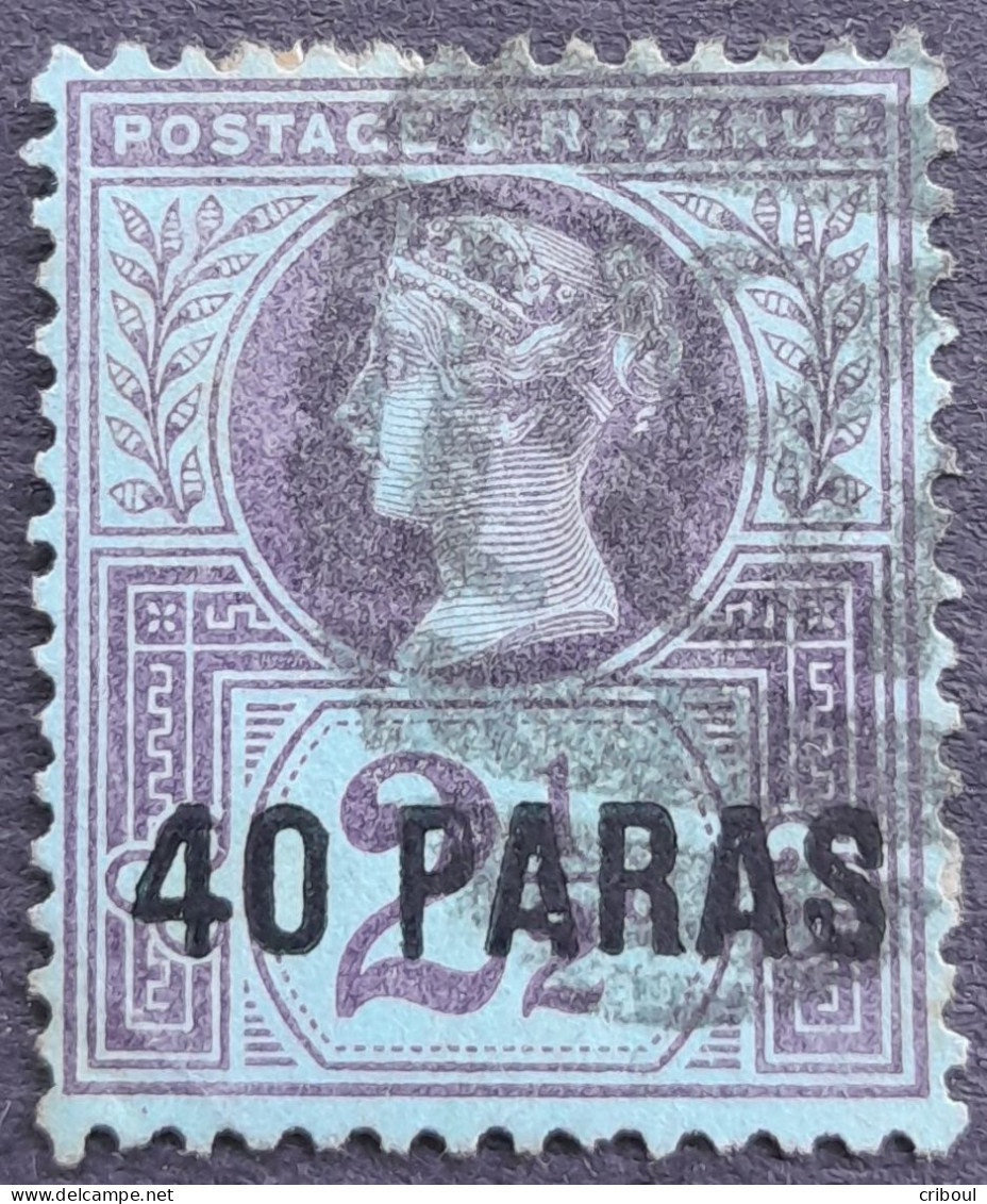 Levant Britannique 1887 Victoria Timbre De Grande Bretagne Great Britain Surchargé Overprinted 40 PARAS Yvert 5 O Used - Levante Británica