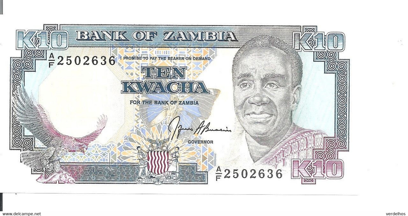 ZAMBIE 10 KWACHA ND1991 UNC P 31 B - Zambie