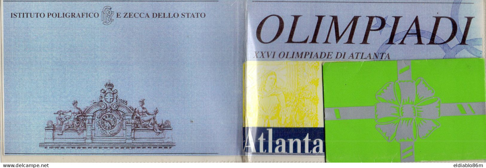 ITALY - FOLDER DEPLIANT - OLIMPIADI ATLANTA 96 - NON CATALOGATO - CON SCHEDA NUOVA - Autres & Non Classés