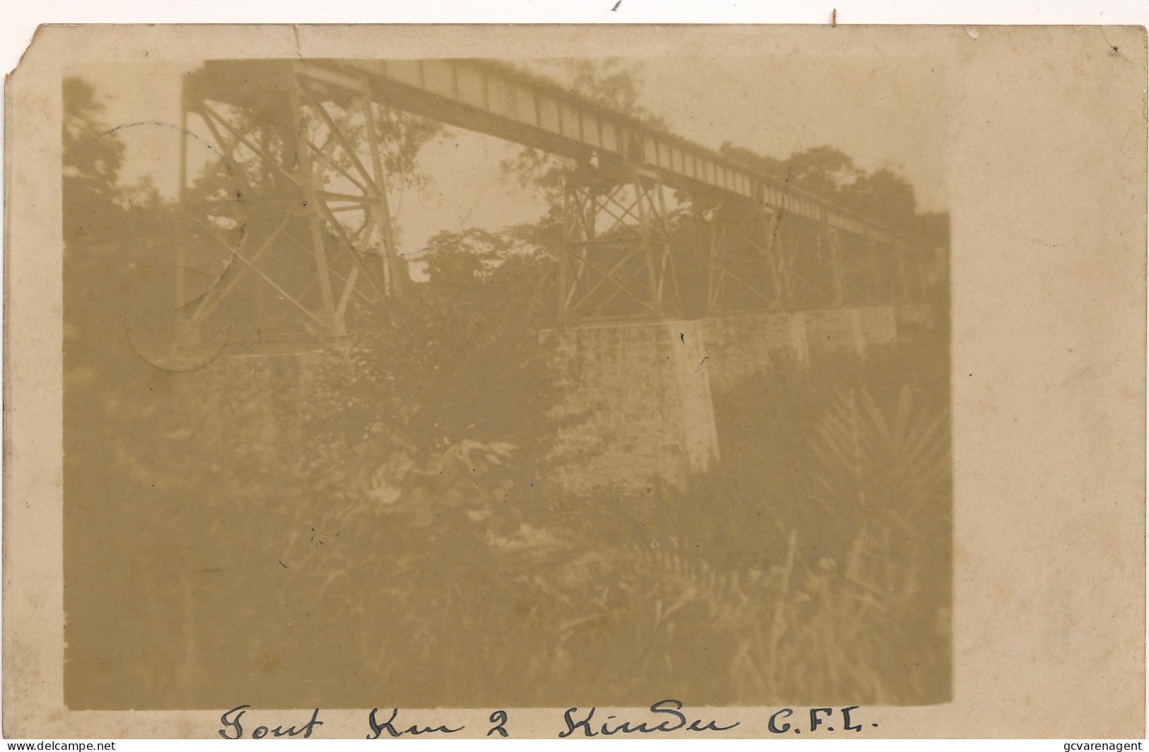 FOTOKAART  STEMPEL LEOPOLDVILLE    PONT KIN      2 SCANS - Kinshasa - Léopoldville