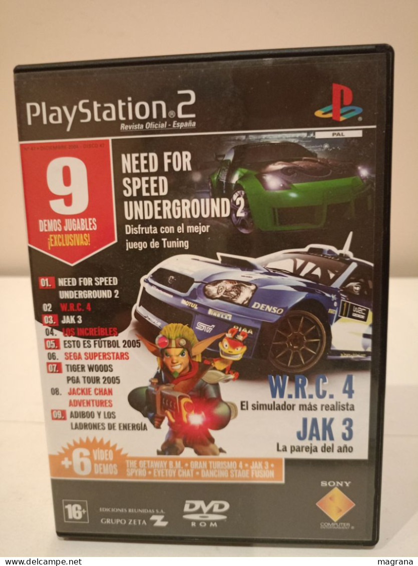 Demo PlayStation 2. N°47, Diciembre 2004. Jak 3, WRC 4, Need For Speed Underground 2... - Playstation 2