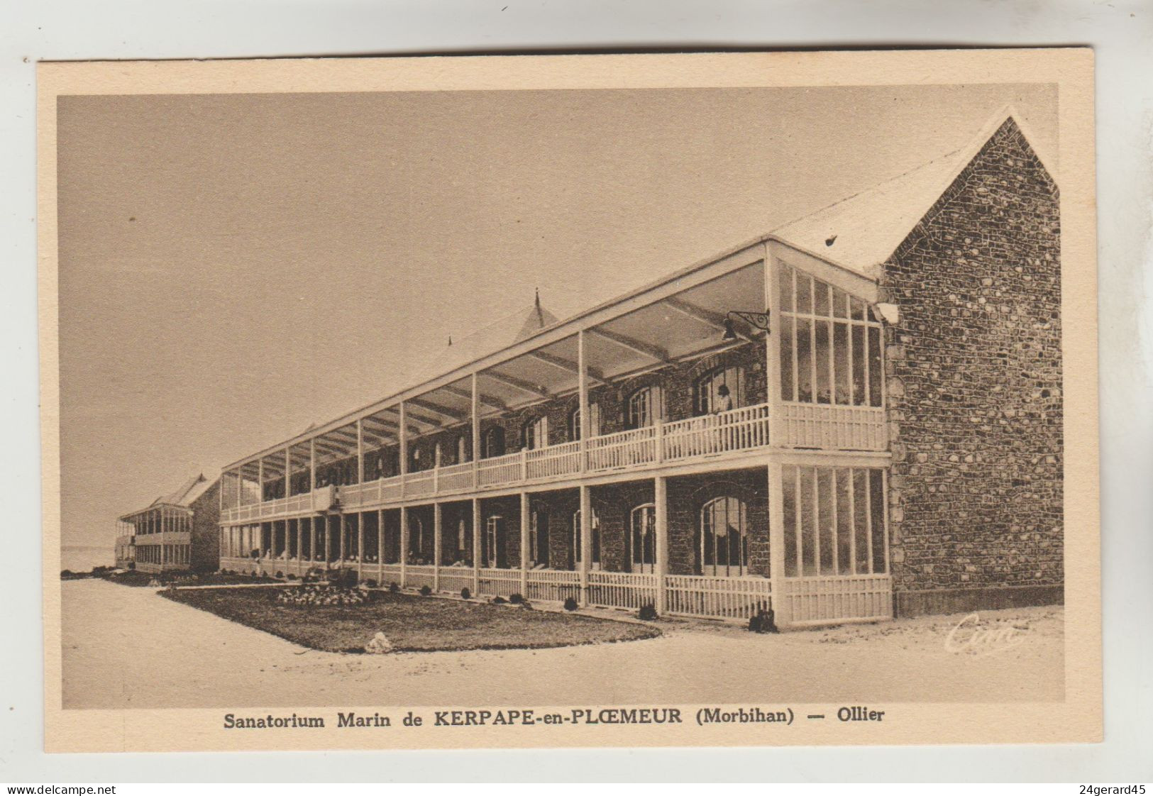 2 CPSM PLOEMEUR (Morbihan) - Sanatorium Marin De KERPAPE EN PLOEMEUR : Ollier, Pavillon Waquier - Ploemeur