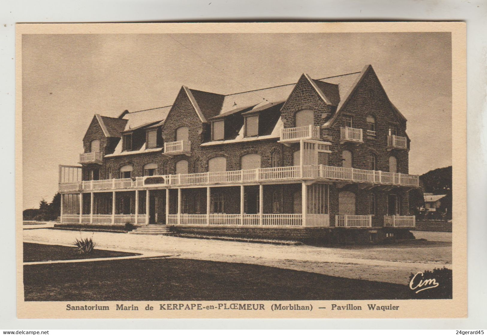 2 CPSM PLOEMEUR (Morbihan) - Sanatorium Marin De KERPAPE EN PLOEMEUR : Ollier, Pavillon Waquier - Ploemeur