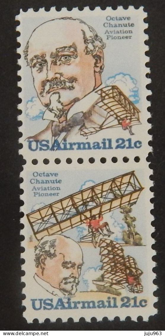 USA YT PA 87/88 NEUFS** MNH "AVIATEUR CHANUTE OCTAVE " ANNÉE 1979 - Unused Stamps