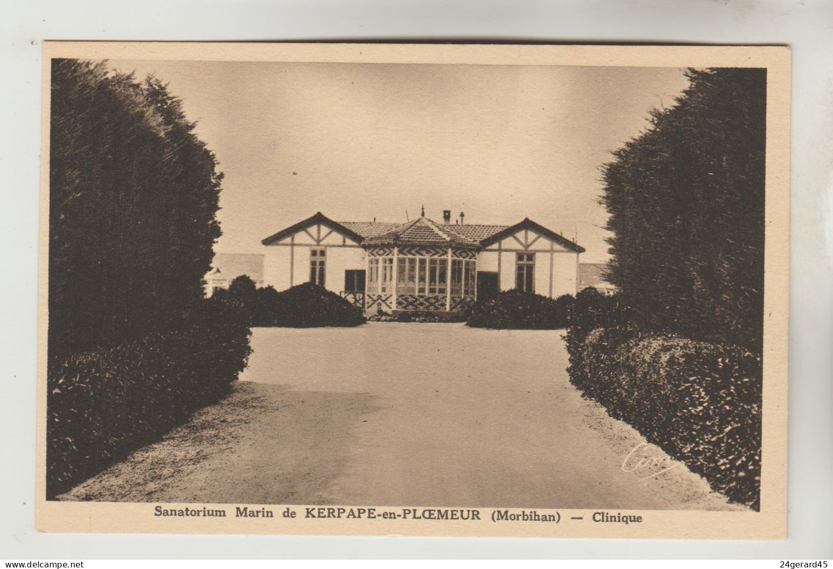 2 CPSM PLOEMEUR (Morbihan) - Sanatorium Marin De KERPAPE EN PLOEMEUR : Clinique, Direction - Plömeur