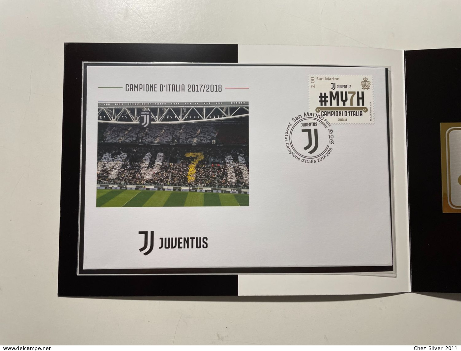 2018 Bolaffi Folder F.C. Juventus Campione 2017/18 MY7H Lamina Dorata LE 500 RSM - Neufs