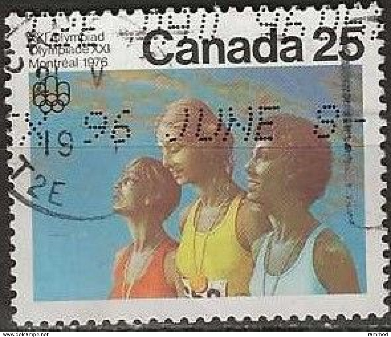 CANADA 1976 Olympic Games, Montreal - 25c. - Athletes With Medals FU - Oblitérés