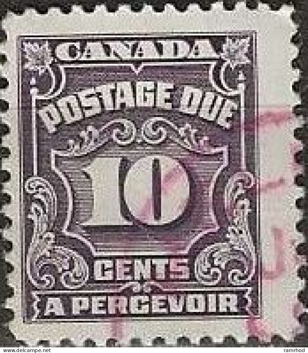 CANADA 1935 Postage Due - 10c. - Violet FU - Port Dû (Taxe)
