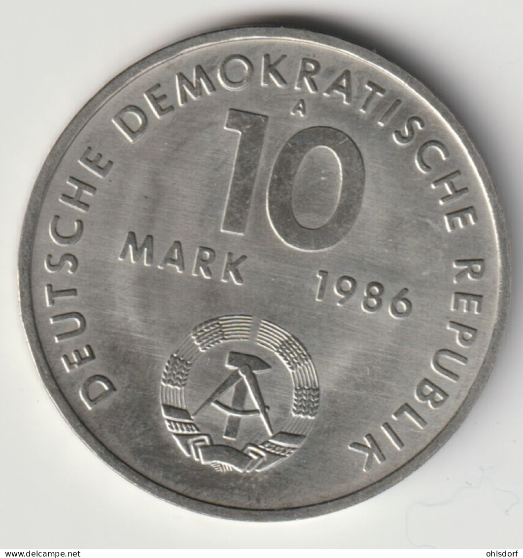 DDR 1986: 10 Mark, Thälmann, KM 109 - 10 Marcos