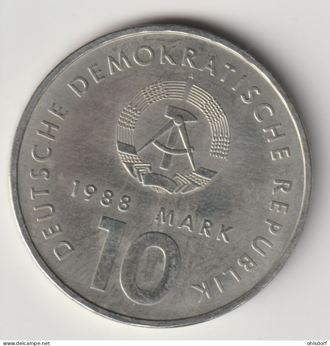 DDR 1988: 10 Mark, Sport, KM 125 - 10 Marcos