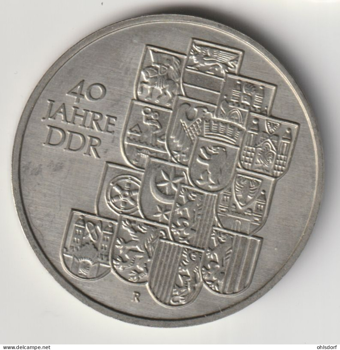 DDR 1989: 10 Mark, 40 Jahre, KM 132 - 10 Marcos