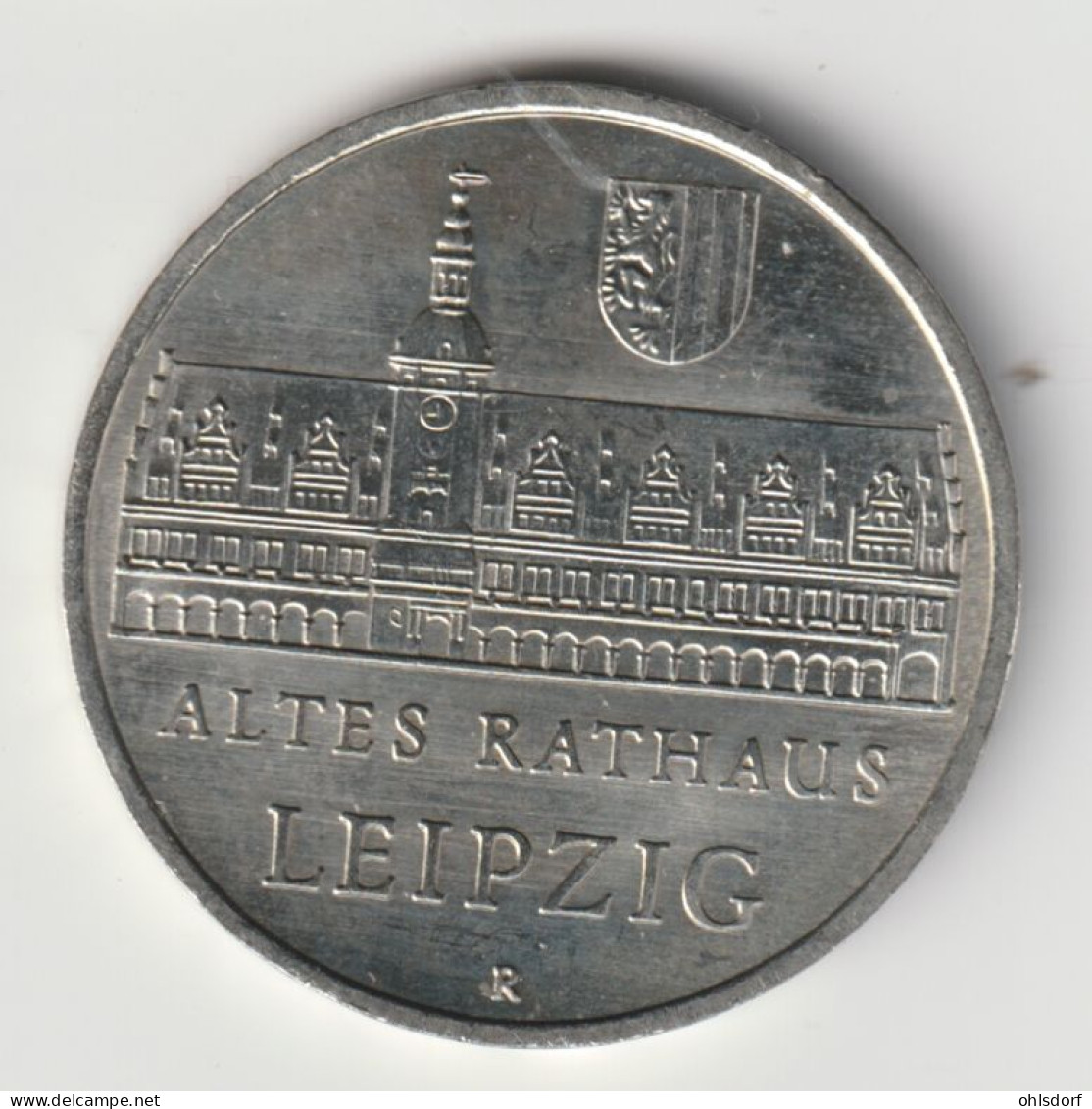 DDR 1984: 5 Mark, Rathaus Leipzig, KM 96 - 5 Mark