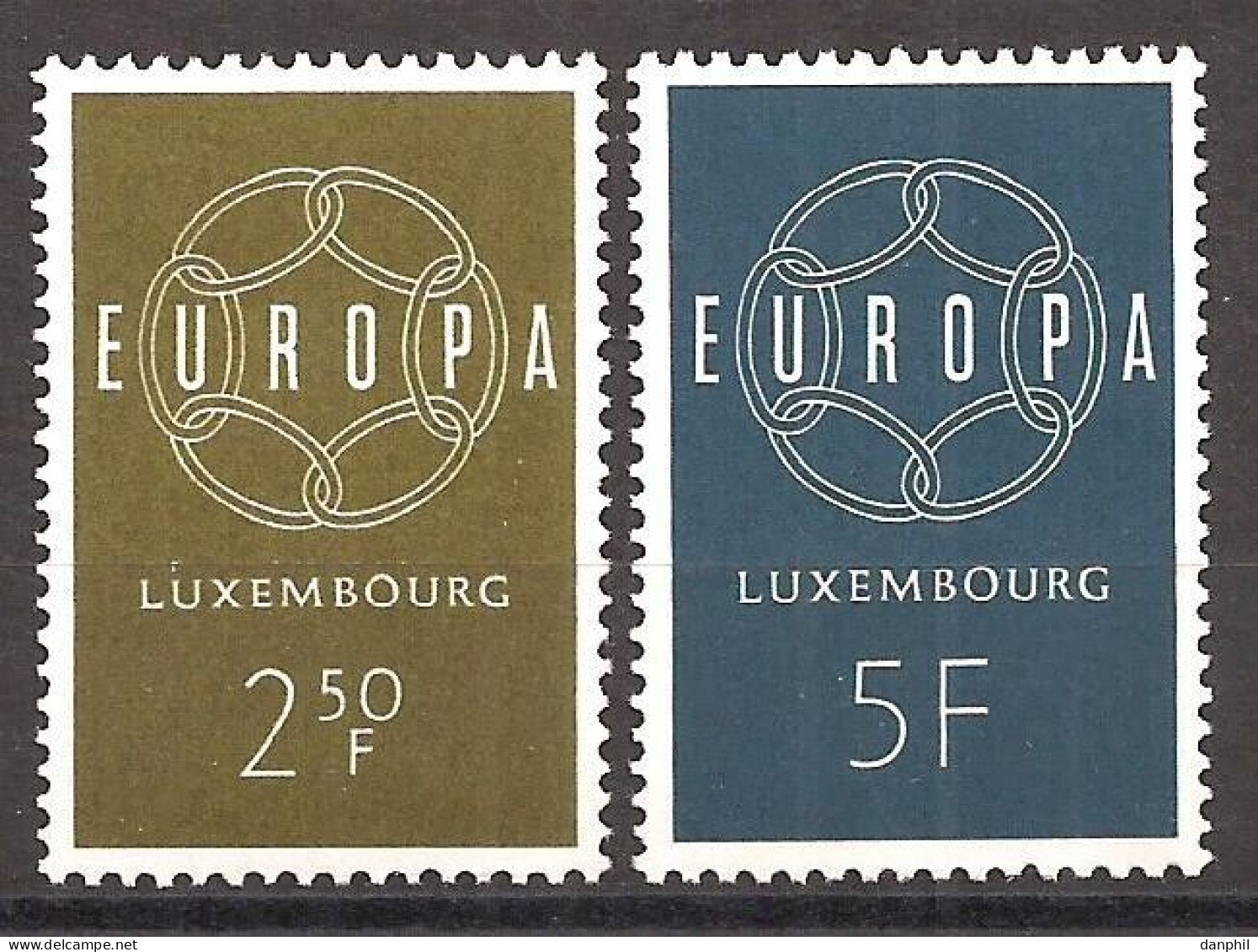 Luxembourg 1959 Europa CEPT (**) MNH  Mi 609-10 - €3,50;  Y&T 567-68 - €3,50 - 1959