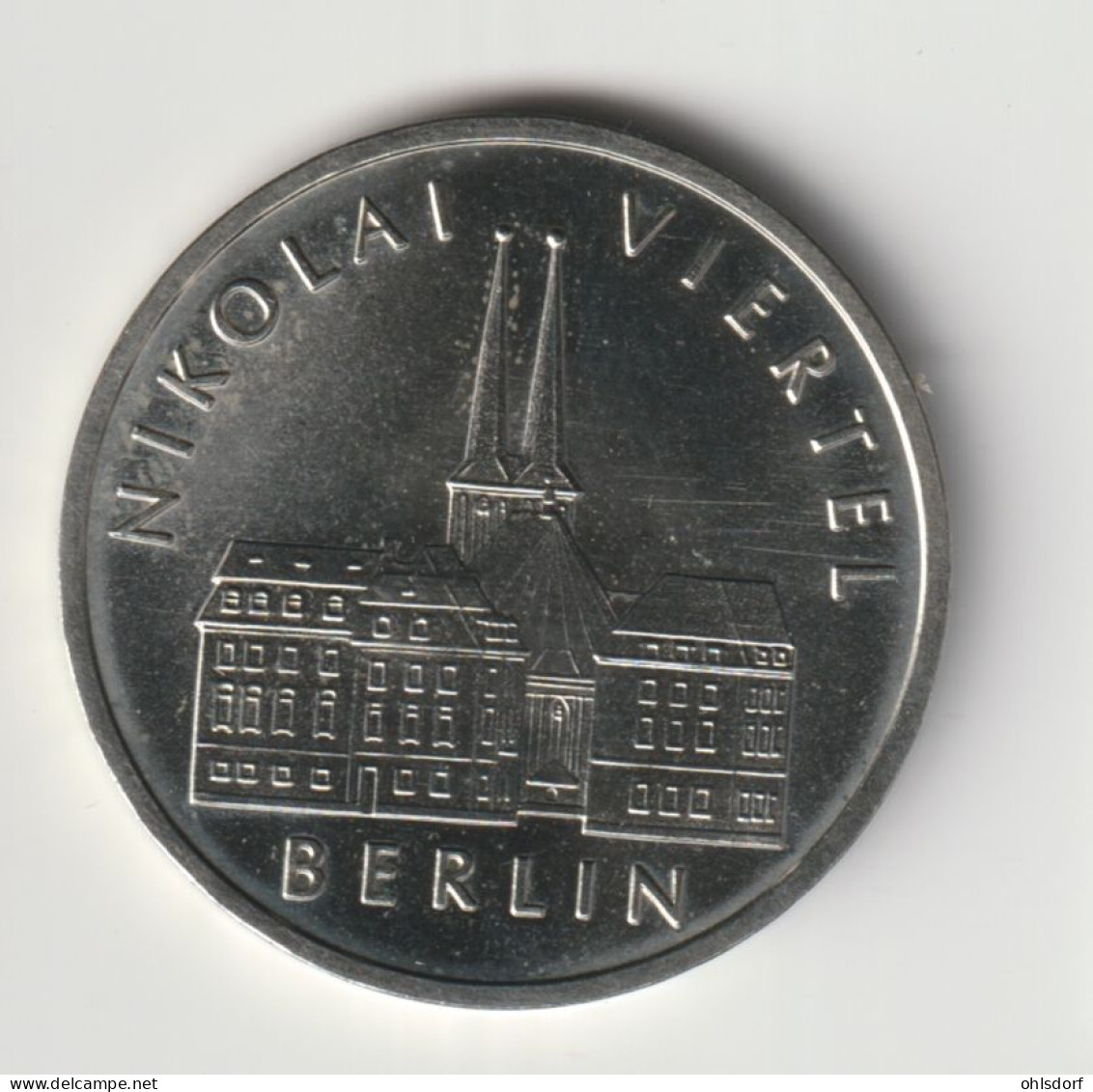 DDR 1987: 5 Mark, Berlin Nikolaiviertel, KM 114 - 5 Marchi