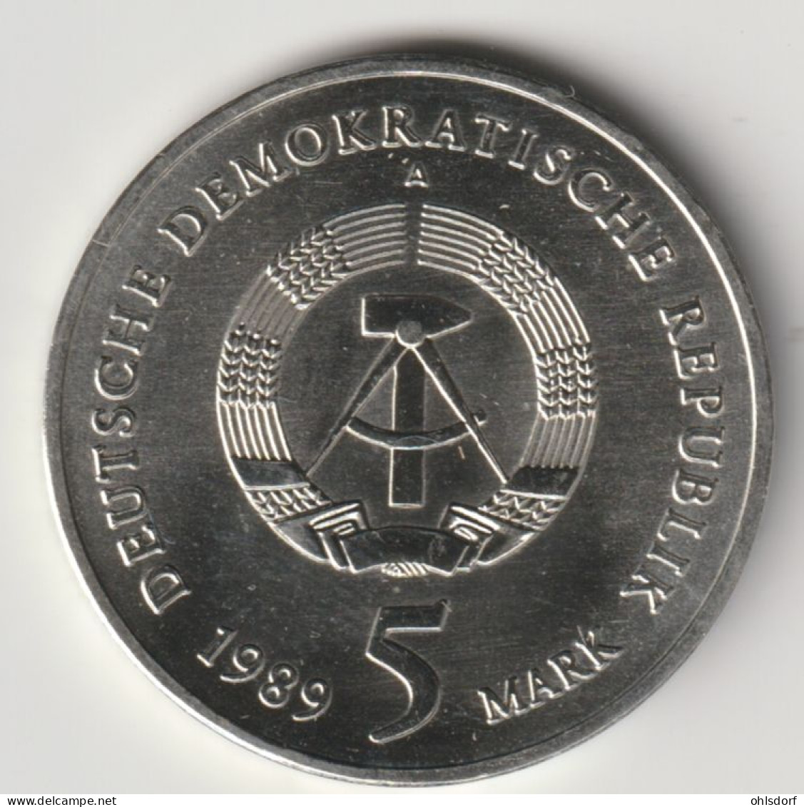 DDR 1989: 5 Mark, Zwickau, KM 129 - 5 Marchi