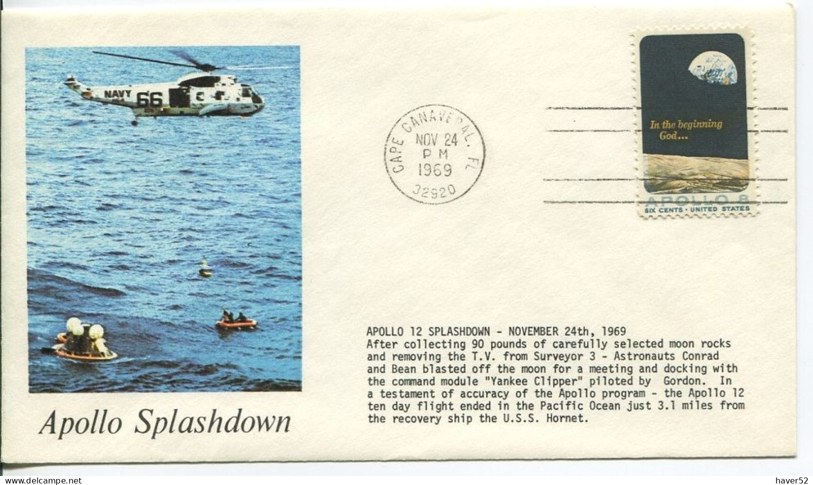 Apollo 12 Splashdown - Cover 1969 - Sonstige & Ohne Zuordnung