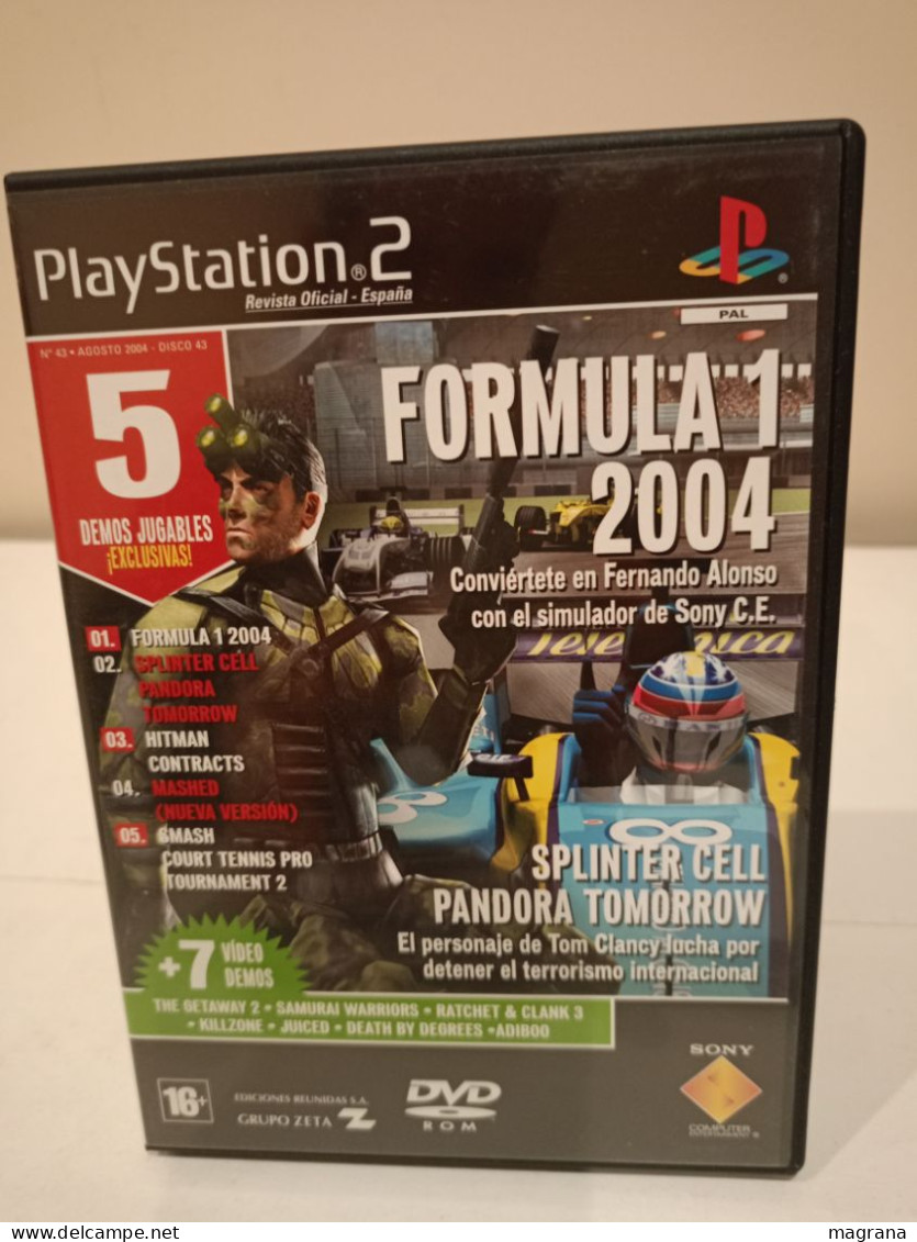 Demo PlayStation 2. N°43, Agosto 2004. Formula 1, Splinter Cell Pandora Tomorrow, Hitman. - Playstation 2