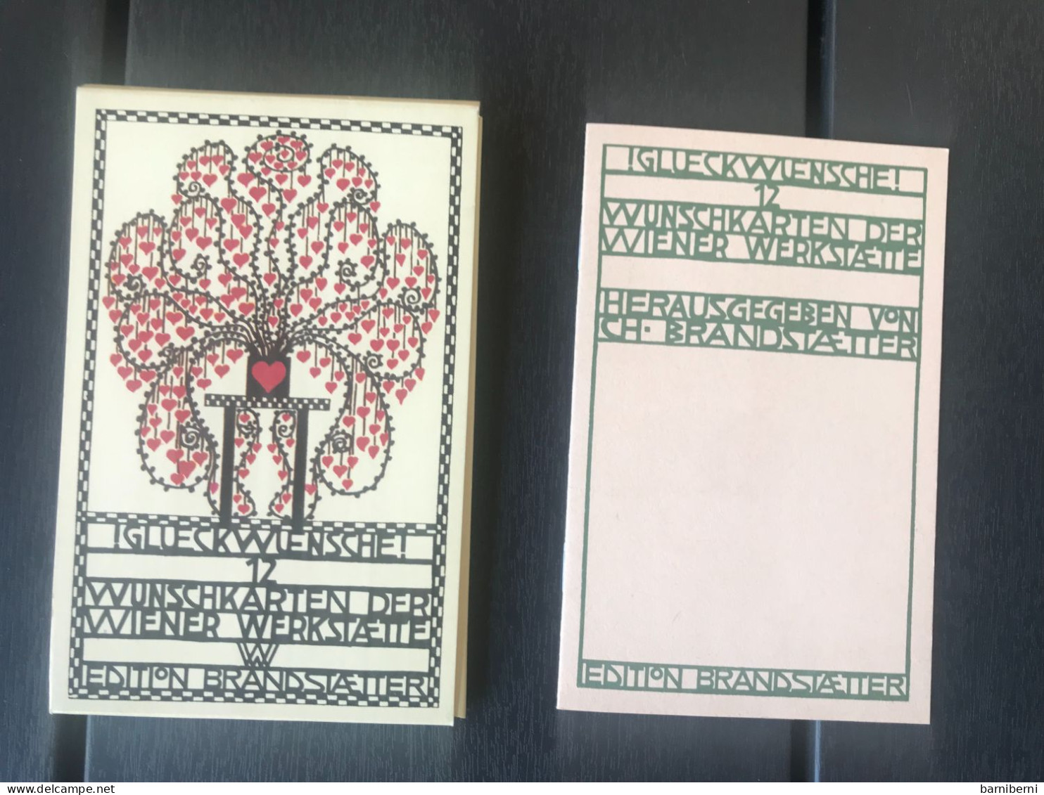 Wiener Werkstaette Serie 12 Cartes Postales Serie ! Glueckwuensche ¡ Avec Le Pochet. Edition Moderne De Brandstaetter - Wiener Werkstätten