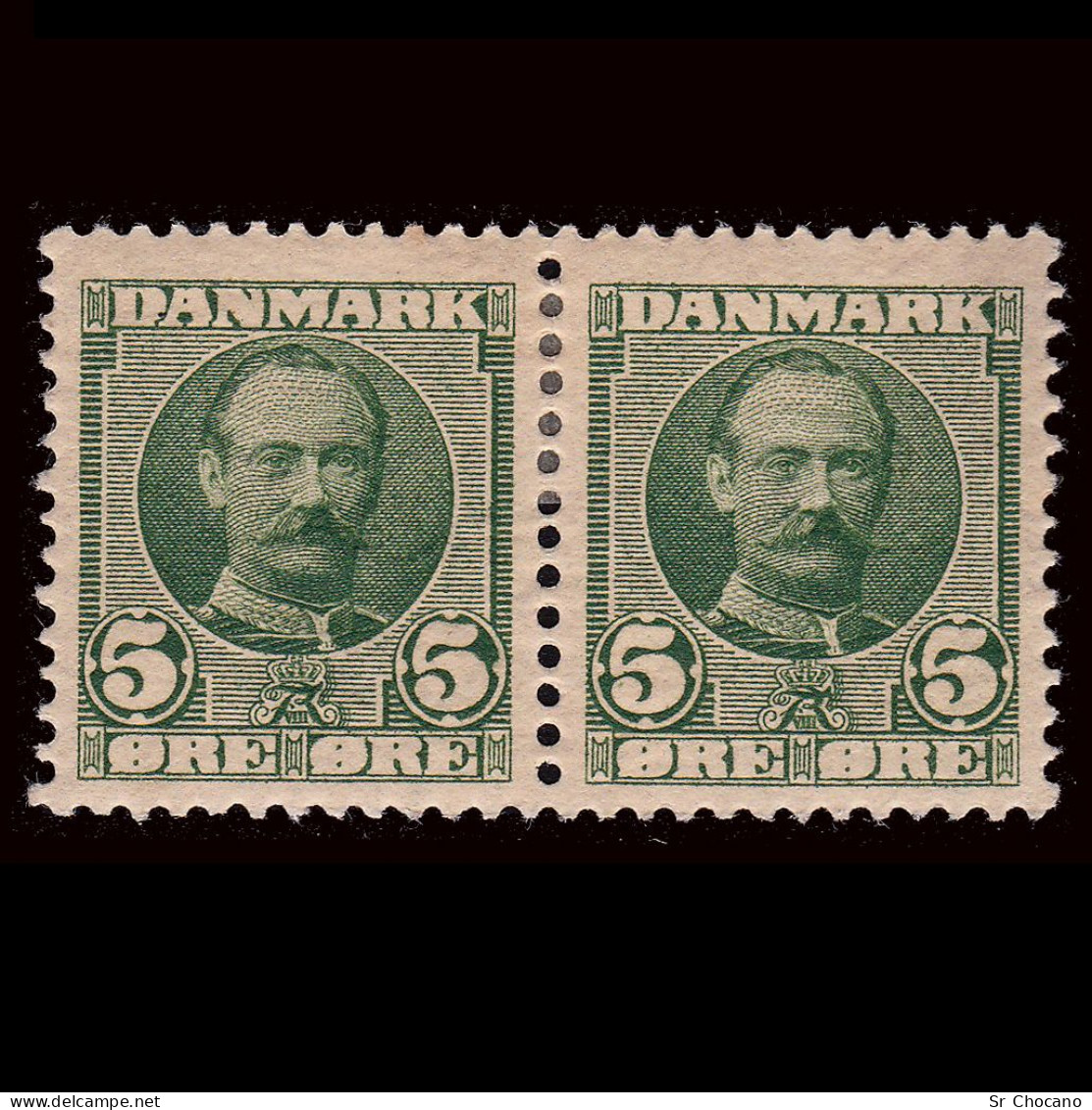 DENMARK.1907-12.SCOTT.72.5o.Frederik VIII.block 2.MH. - Ungebraucht