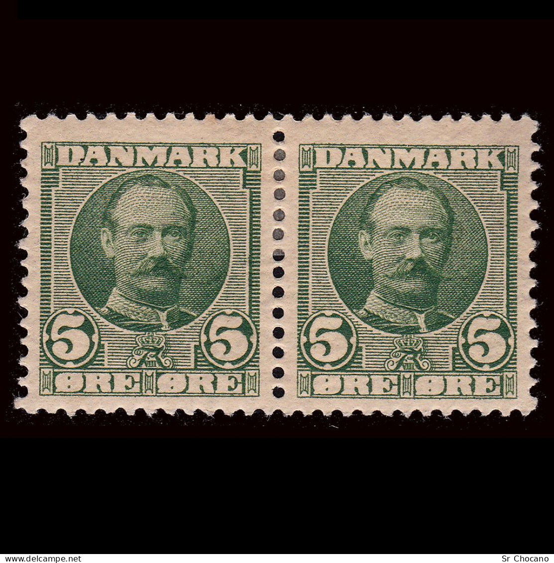 DENMARK.1907-12.SCOTT.72.5o.Frederik VIII.block 2.MH. - Neufs