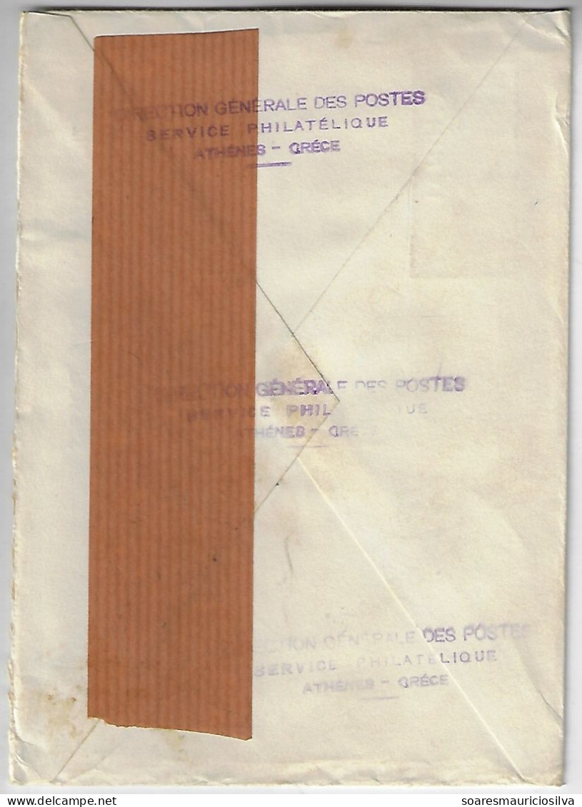 Greece 1969 Registered Airmail Cover Sent From Athens To Heikendorf Germany 3 Commemorative Stamp Label Sealing The Back - Briefe U. Dokumente