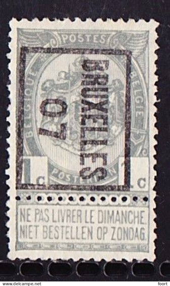 Brussel 1907  Nr. 3B - Sobreimpresos 1906-12 (Armarios)