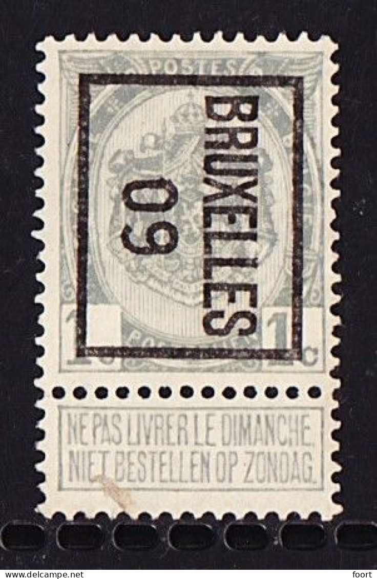 Brussel 1909  Nr. 9B - Typos 1906-12 (Armoiries)