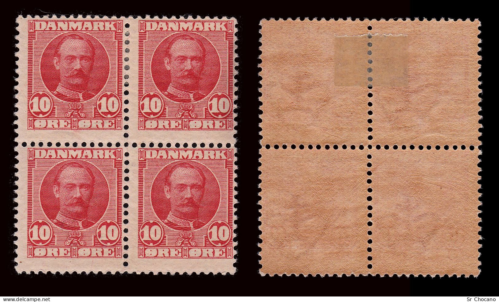 DENMARK.1907-12.SCOTT.73.Frederik VIII.block 4.10o.MNH-MH. - Neufs