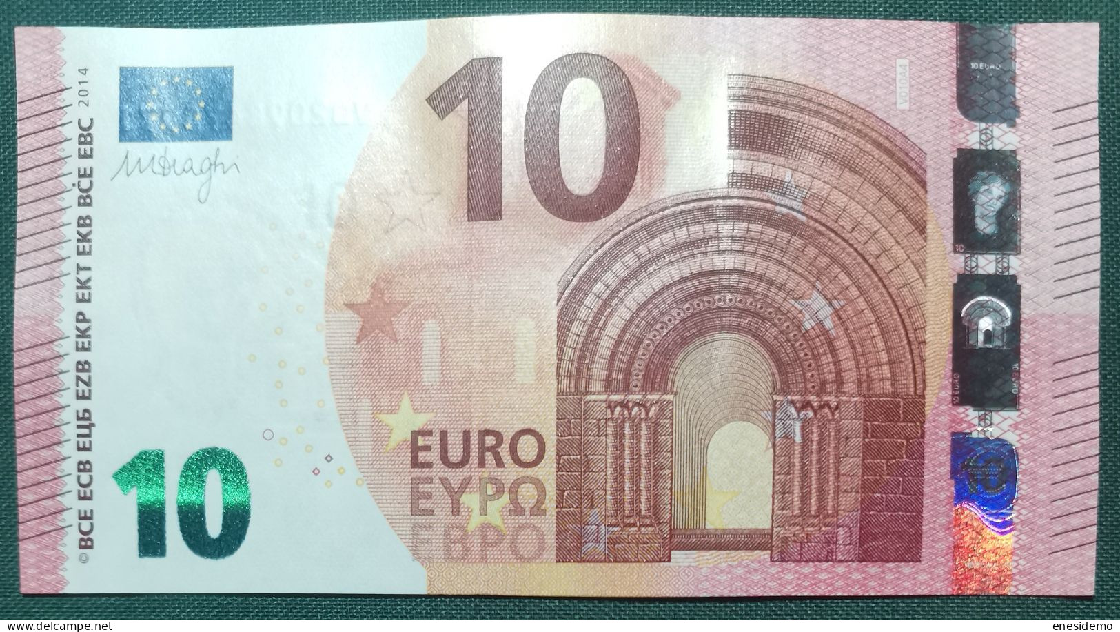 10 EURO SPAIN 2014 DRAGHI V010A4 VB SC FDS UNCIRCULATED PERFECT - 10 Euro