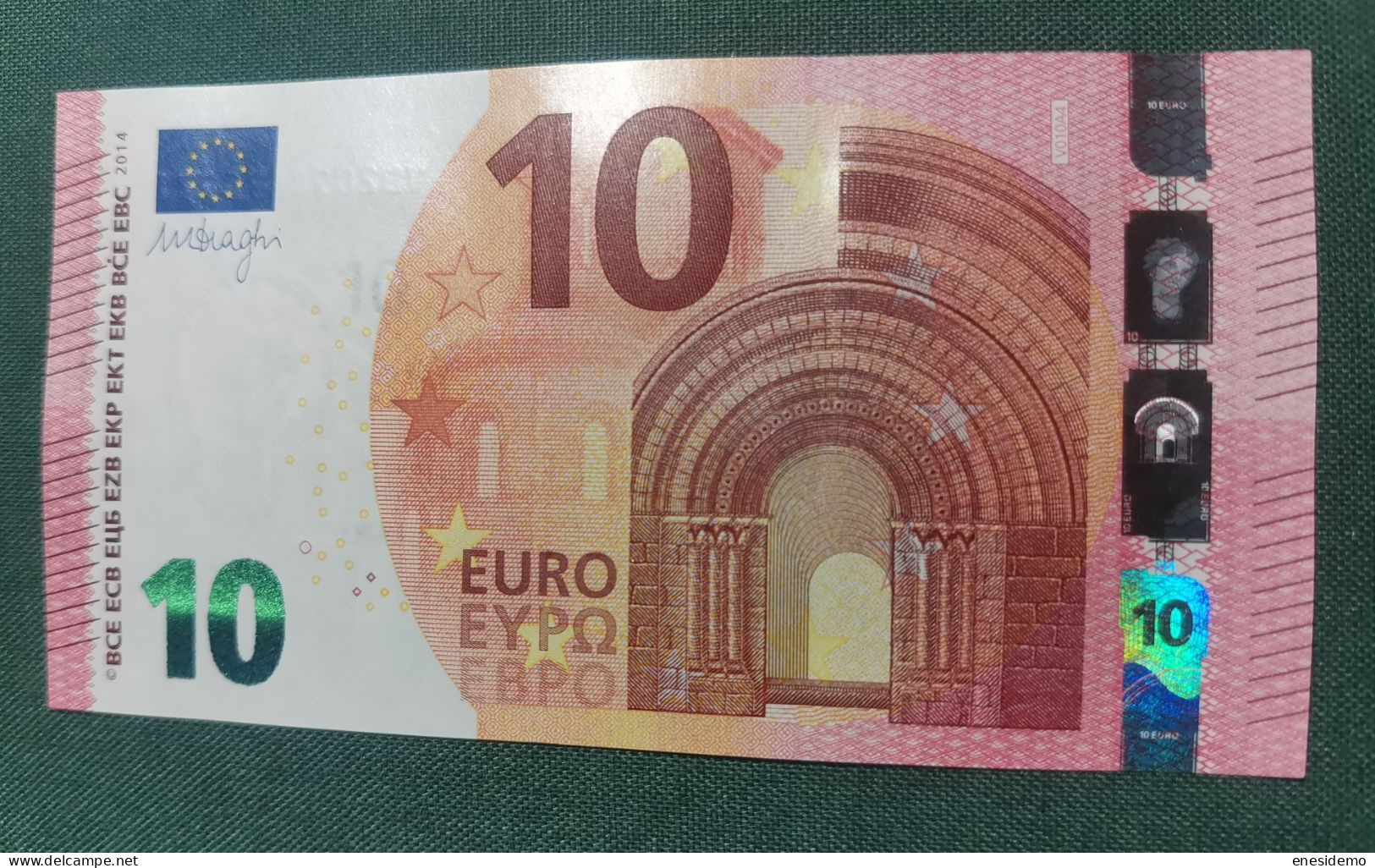 10 EURO SPAIN 2014 DRAGHI V010A4 VB SC FDS UNCIRCULATED PERFECT - 10 Euro