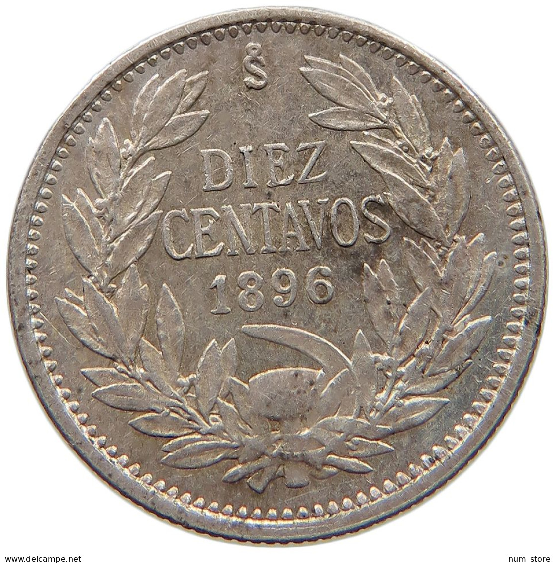 CHILE 10 CENTAVOS 1896  #c036 0199 - Chile